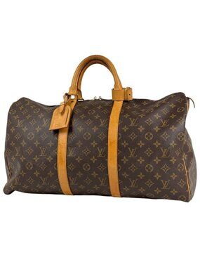 Louis Vuitton Keepall 50 Boston Bag Monogram Brown